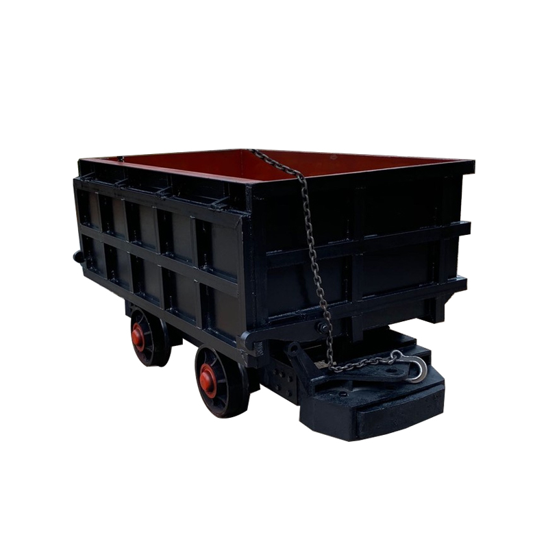 Curved Rail Side Dump Mine Cart